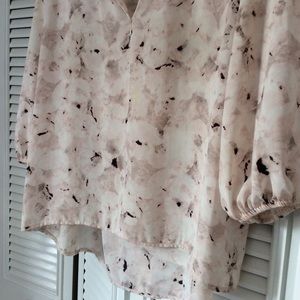 Cynthia Rowley Tops - Pink Floral Chiffon Blouse Cynthia Rowley Tops - Pink Floral Chiffon Blouse
